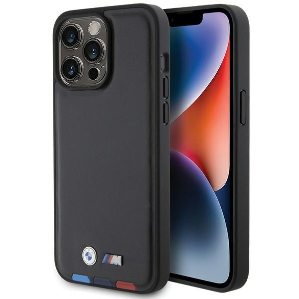Ovitek za Apple iPhone 15 Pro Max, BMW, Stamp Tricolor, Črna