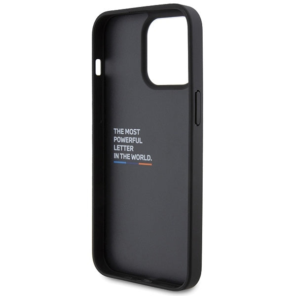 Ovitek za Apple iPhone 15 Pro Max, BMW, Stamp Tricolor, Črna