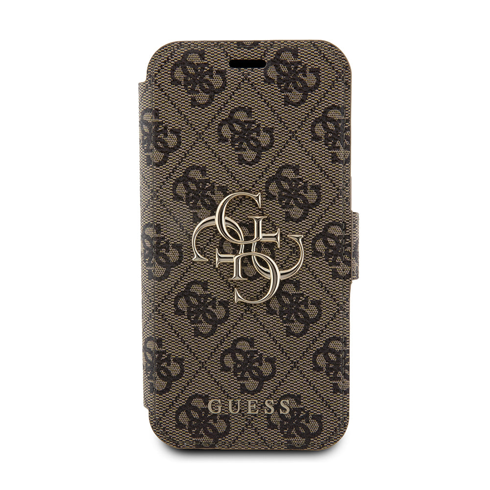 Ovitek za Apple iPhone 15 Pro Max, Guess, 4G Book, rjava