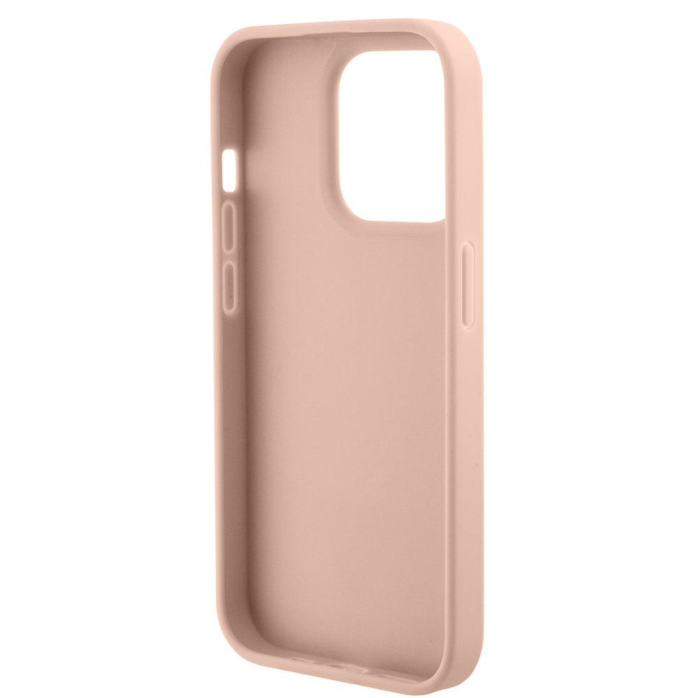 Ovitek za Apple iPhone 15 Pro Max, Guess, Croco Triangle Metal Logo, Roza