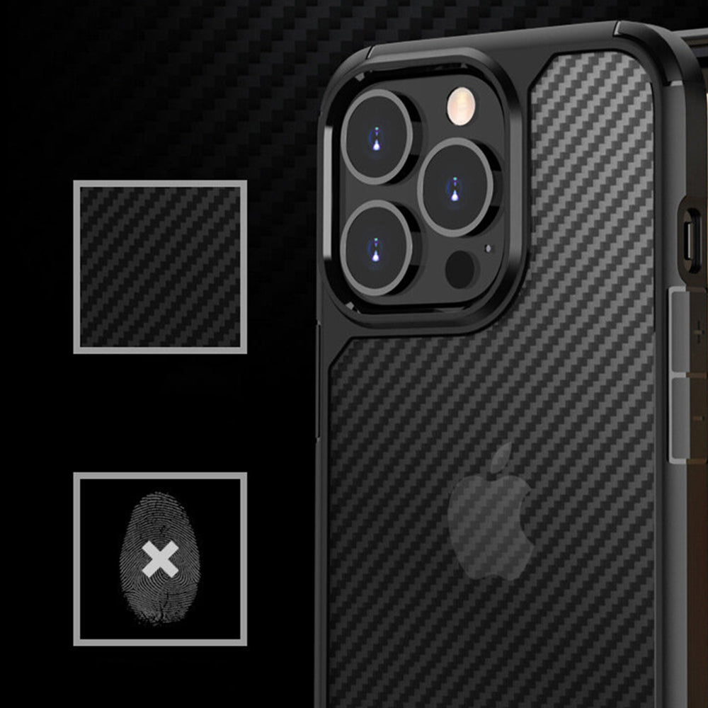 Ovitek za Apple iPhone 15 Pro Max, Techsuit, CarbonFuse, črn