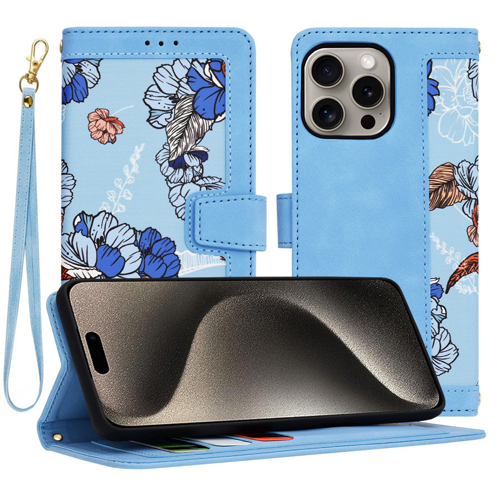 Ovitek za Apple iPhone 15 Pro Max, Techsuit, FlipCraft, modra