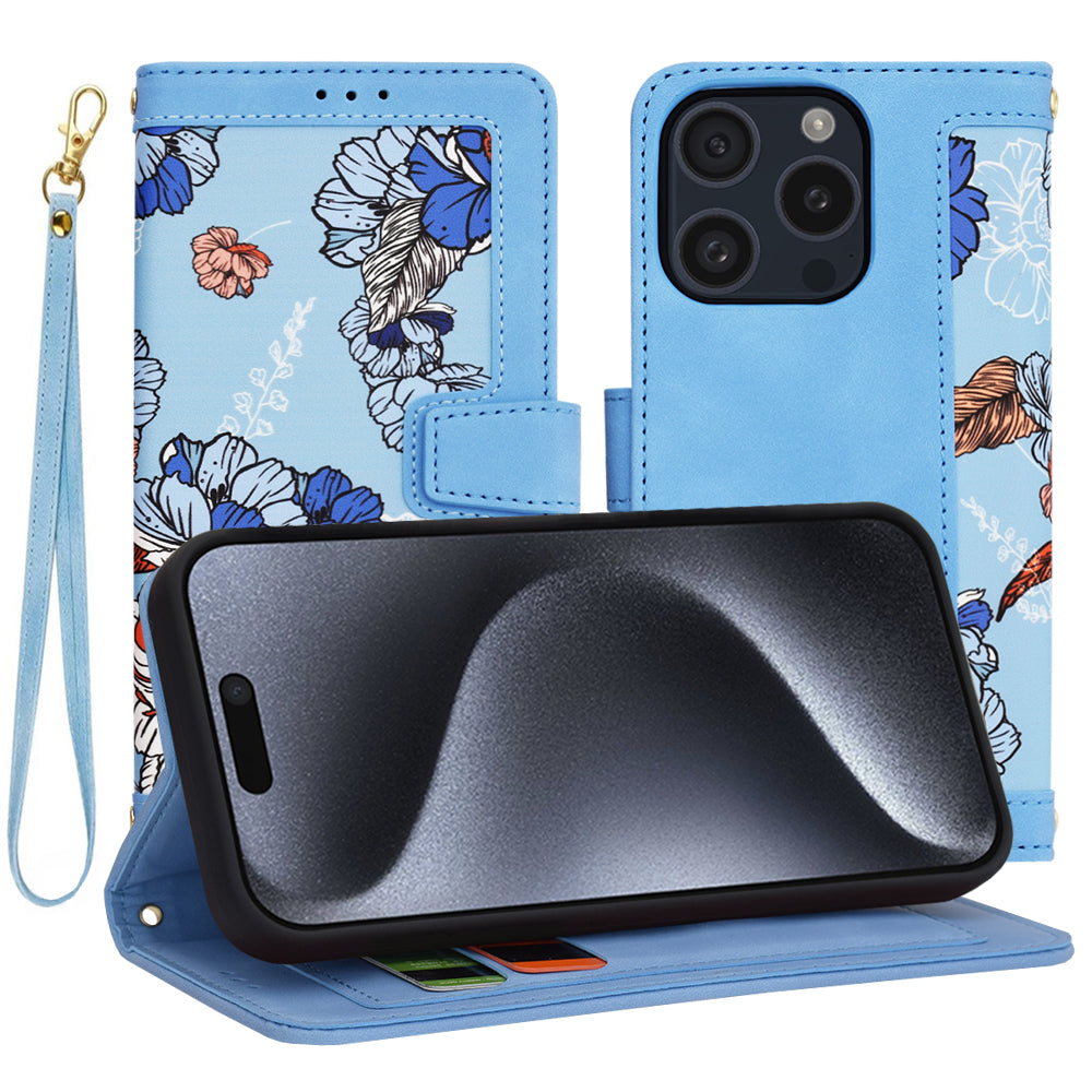 Ovitek za Apple iPhone 15 Pro, Techsuit, FlipCraft, modra