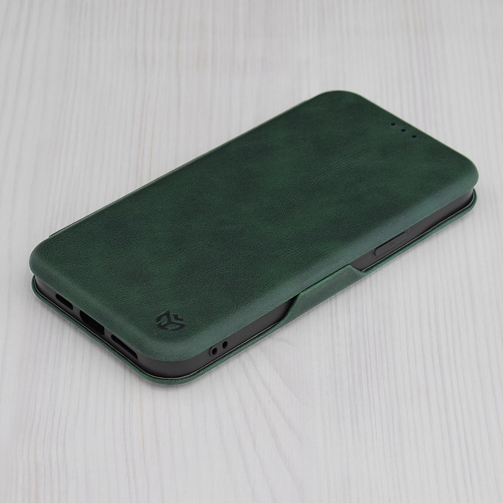 Ovitek za Apple iPhone 15 Pro, Techsuit, Safe Wallet Plus, Zelen