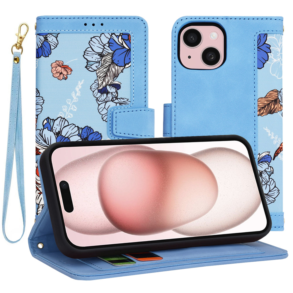Ovitek za Apple iPhone 15, Techsuit, FlipCraft, modra