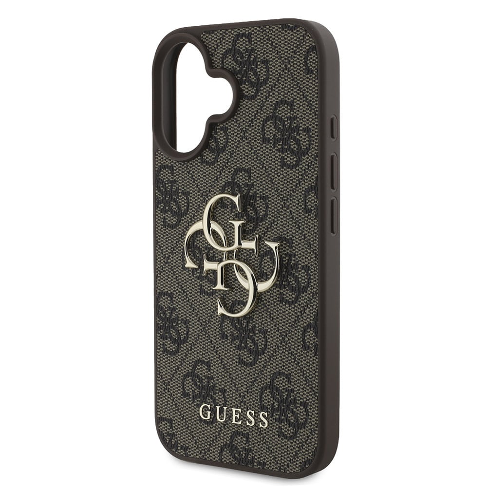 Ovitek za Apple iPhone 16, Guess, 4G Big Logo, rjava