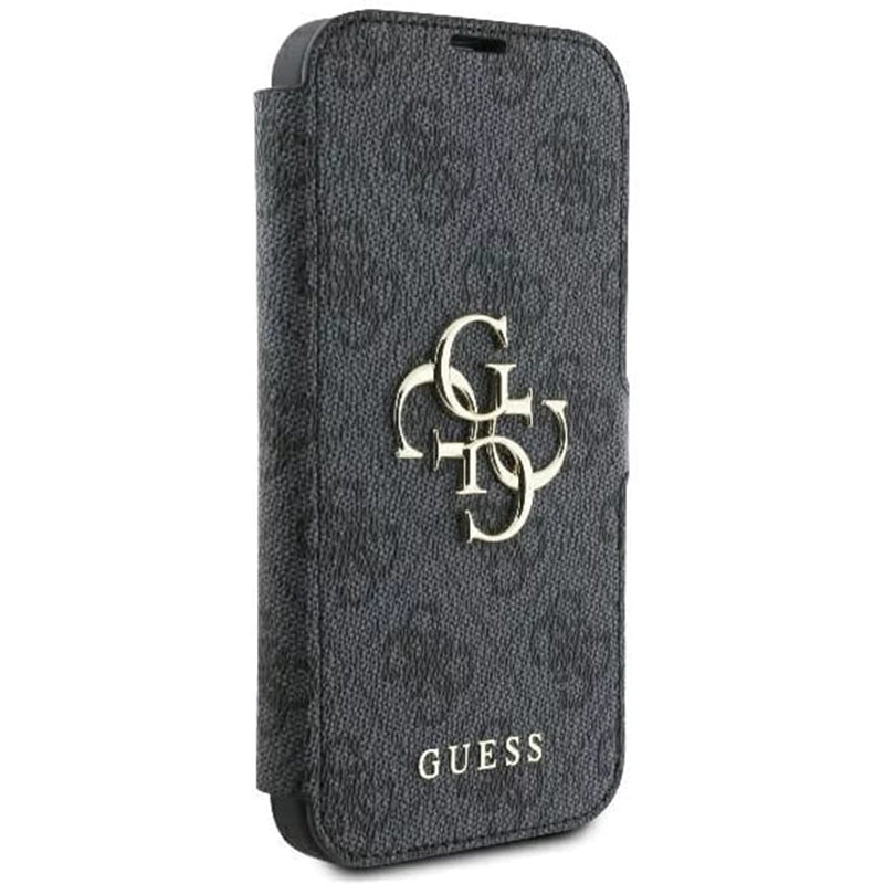 Ovitek za Apple iPhone 16, Guess, 4G Book, črn