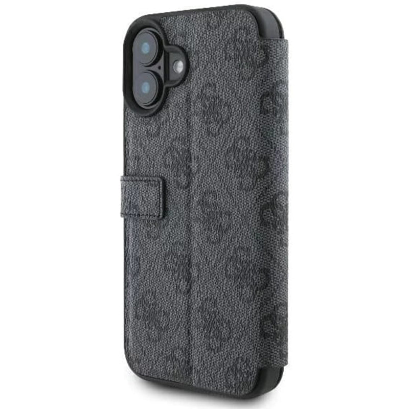 Ovitek za Apple iPhone 16, Guess, 4G Book, črn