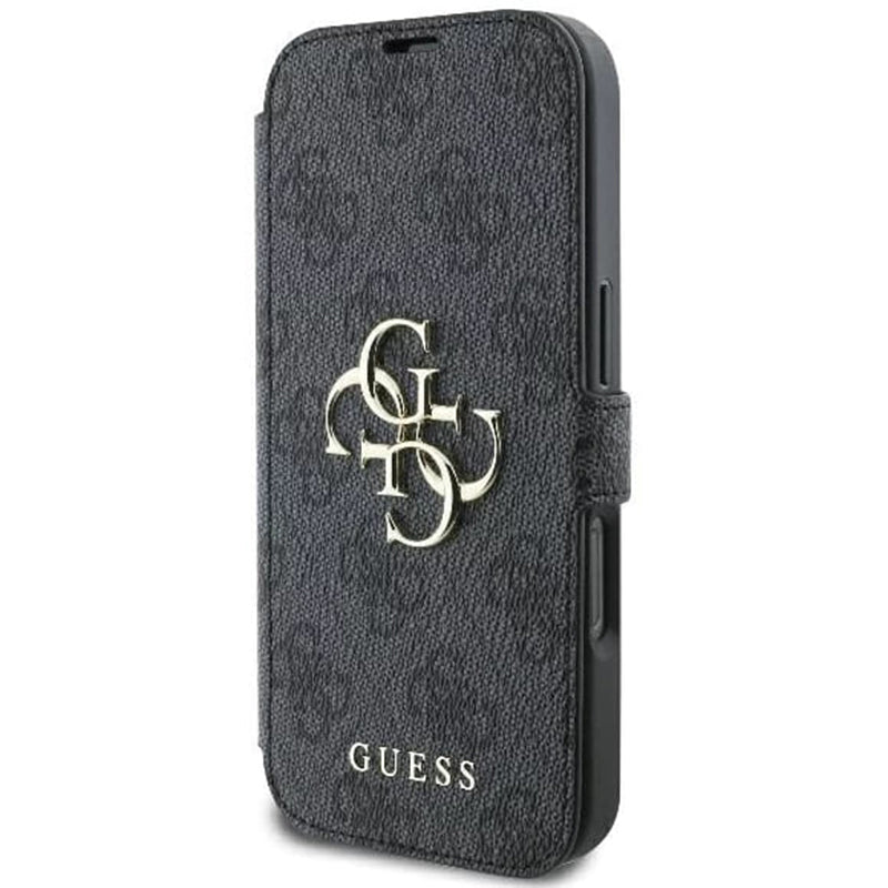 Ovitek za Apple iPhone 16, Guess, 4G Book, črn