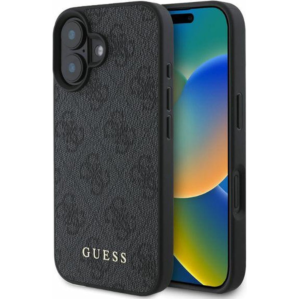 Ovitek za Apple iPhone 16, Guess, 4G Classic, črn