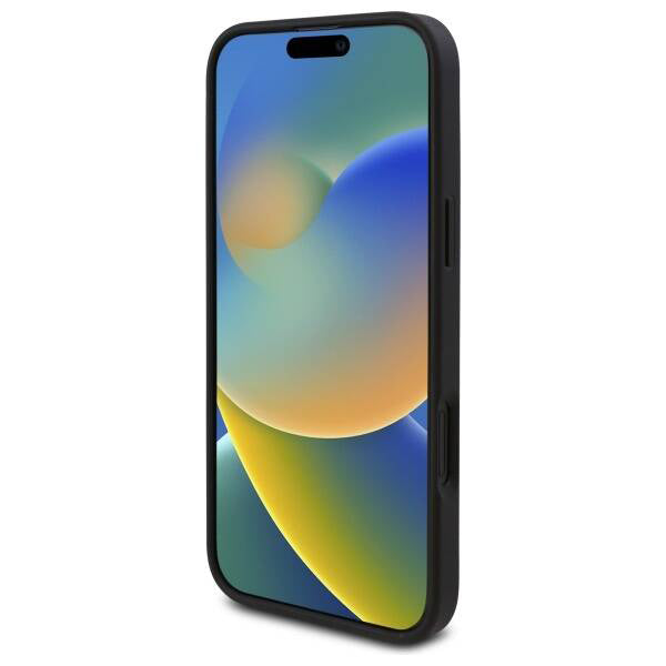 Ovitek za Apple iPhone 16, Guess, 4G Triangle Logo, črn