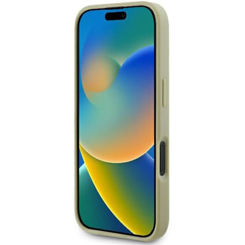 Ovitek za Apple iPhone 16, Guess, Fixed Glitter Big 4G, Zlat
