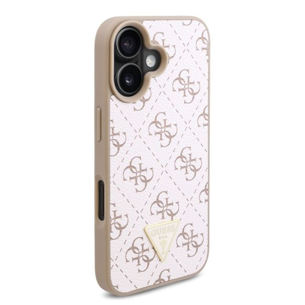 Ovitek za Apple iPhone 16 Plus, Guess, 4G Triangle Logo, Bela