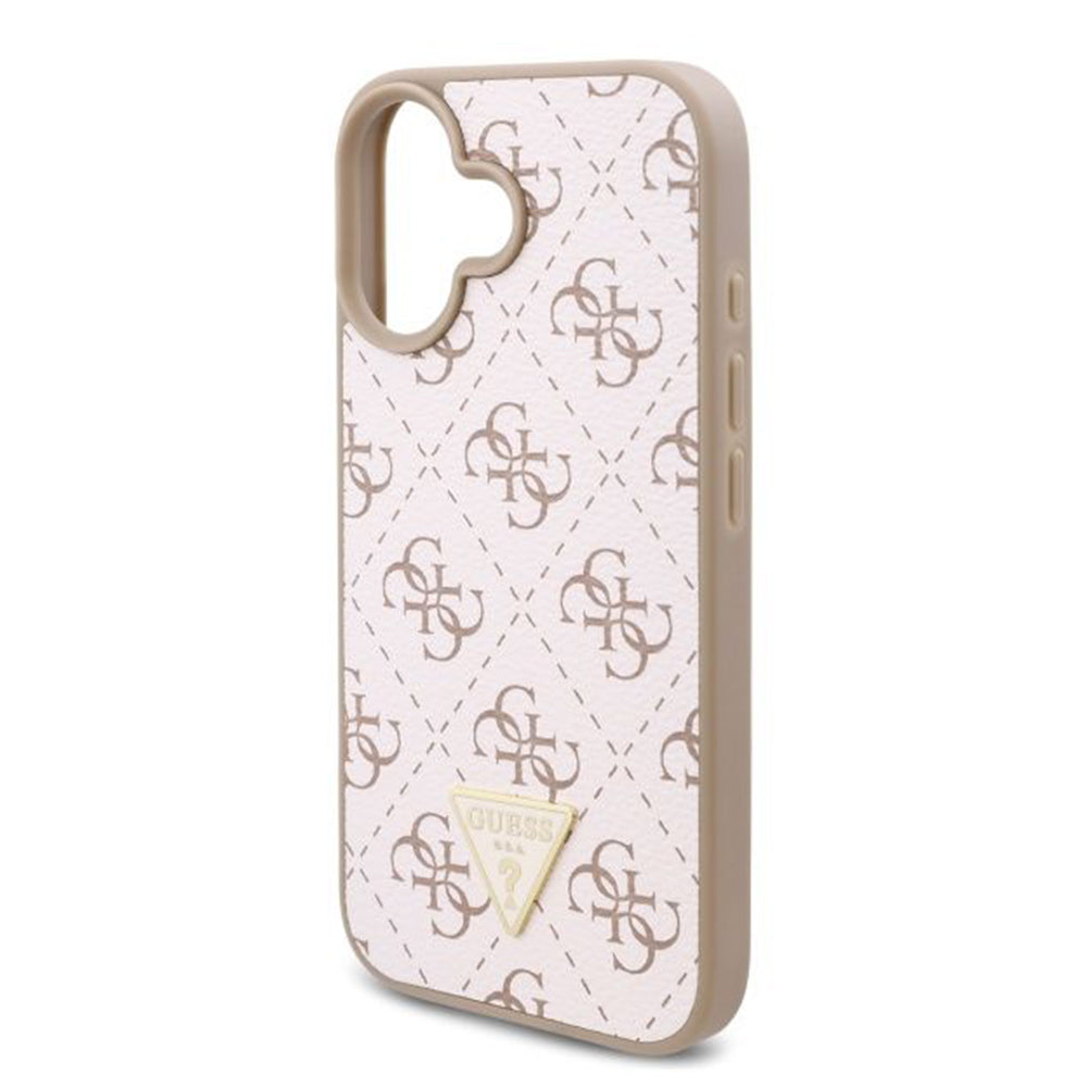 Ovitek za Apple iPhone 16 Plus, Guess, 4G Triangle Logo, Bela