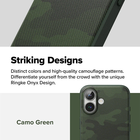 Ovitek za Apple iPhone 16 Plus, Ringke, Onyx Design, Zelen