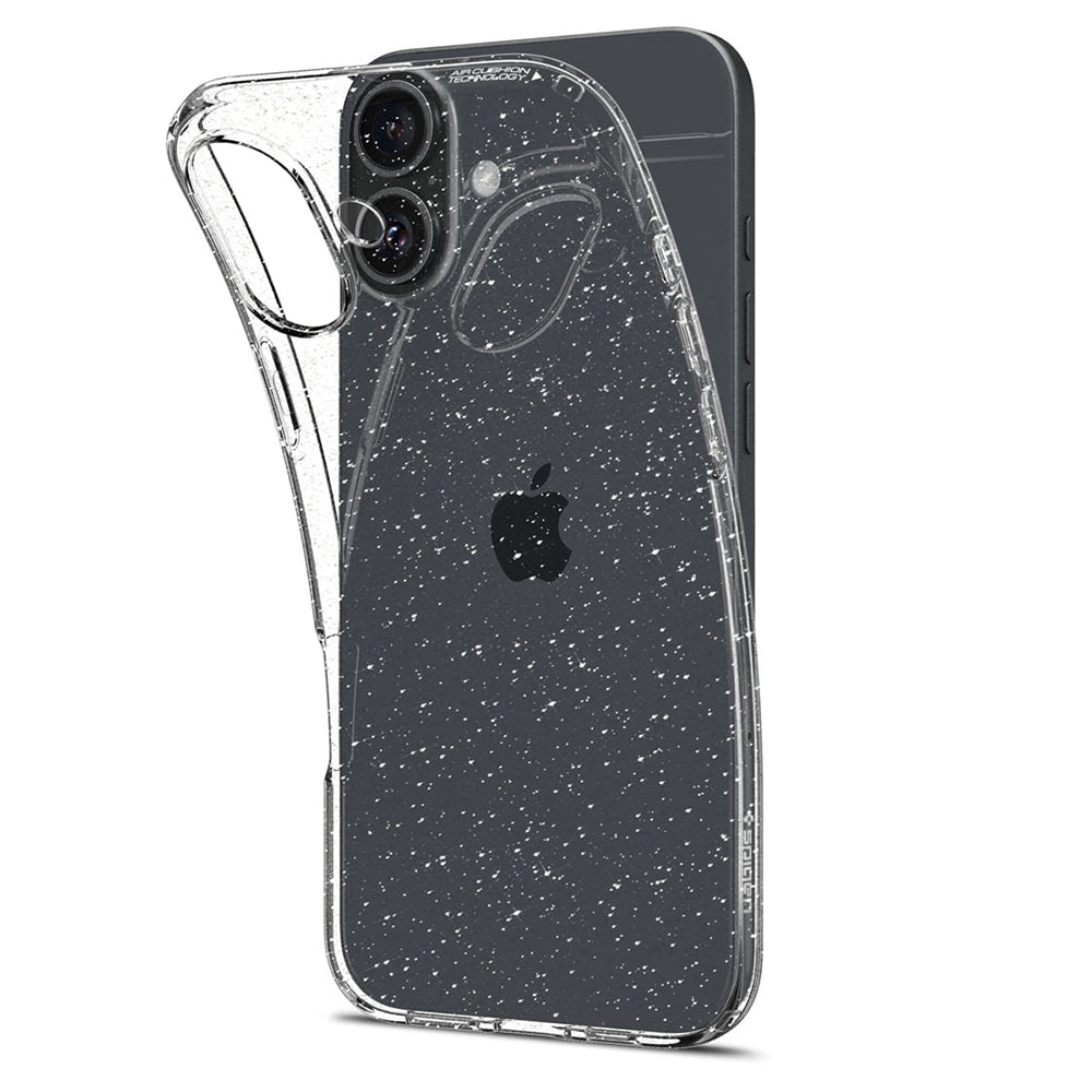 Ovitek za Apple iPhone 16 Plus, Spigen, Liquid Crystal Glitter, Prozoren