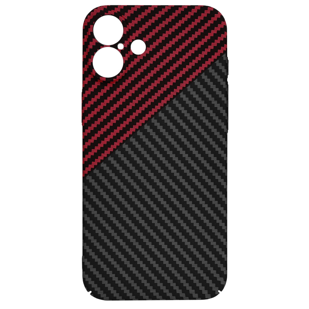 Ovitek za Apple iPhone 16 Plus, Techsuit, Carbonite FiberShell, Črno Rdeč