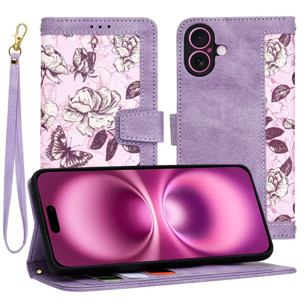 Ovitek za Apple iPhone 16 Plus, Techsuit, FlipCraft, Vijoličen