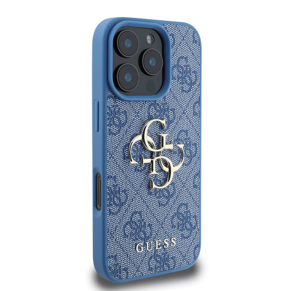 Ovitek za Apple iPhone 16 Pro, Guess, 4G Big Logo, Modra