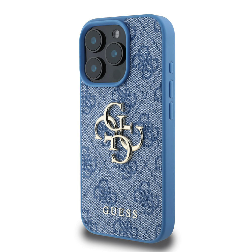 Ovitek za Apple iPhone 16 Pro, Guess, 4G Big Logo, Modra