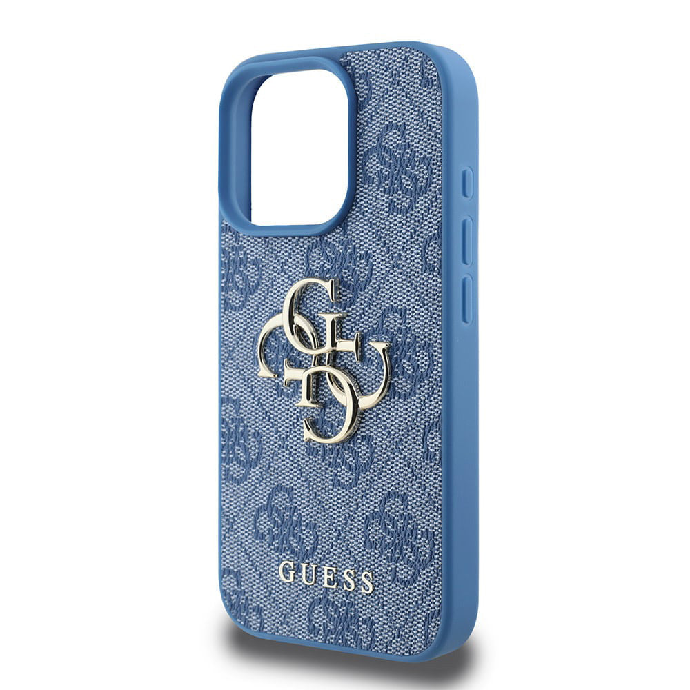 Ovitek za Apple iPhone 16 Pro, Guess, 4G Big Logo, Modra