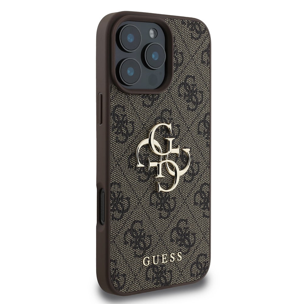 Ovitek za Apple iPhone 16 Pro, Guess, 4G Big Logo, rjava