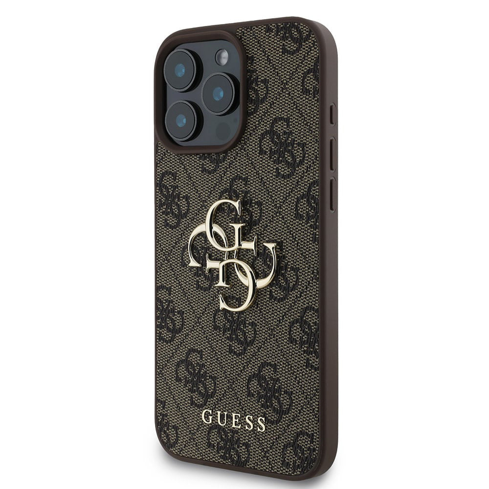 Ovitek za Apple iPhone 16 Pro, Guess, 4G Big Logo, rjava