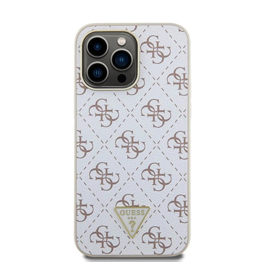 Ovitek za Apple iPhone 16 Pro, Guess, 4G Triangle Logo, Bela