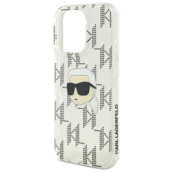 Ovitek za Apple iPhone 16 Pro, Karl Lagerfeld, IML Luxury Electroplated Karl's Head, Prozoren