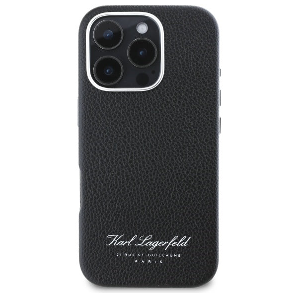 Ovitek za Apple iPhone 16 Pro, Karl Lagerfeld, RSG, Črna