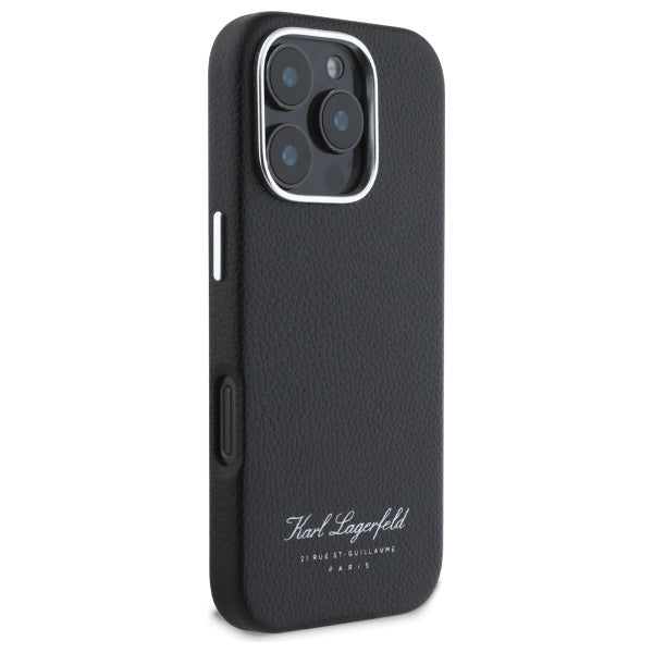 Ovitek za Apple iPhone 16 Pro, Karl Lagerfeld, RSG, Črna
