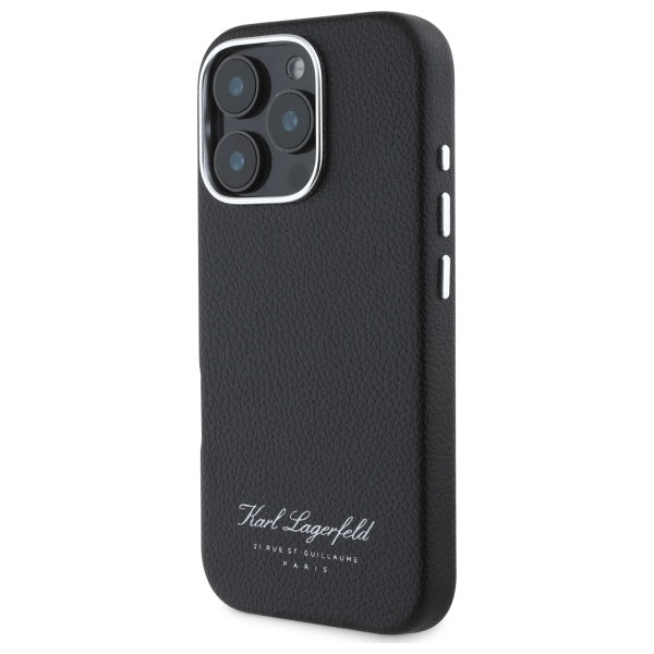 Ovitek za Apple iPhone 16 Pro, Karl Lagerfeld, RSG, Črna