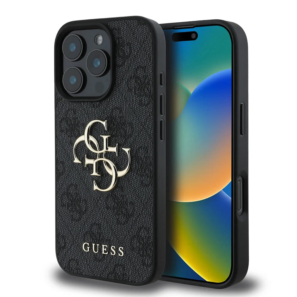 Ovitek za Apple iPhone 16 Pro Max, Guess, 4G Big Logo, črn