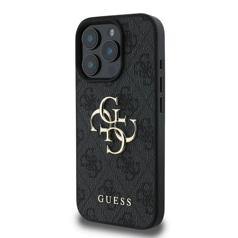 Ovitek za Apple iPhone 16 Pro Max, Guess, 4G Big Logo, črn