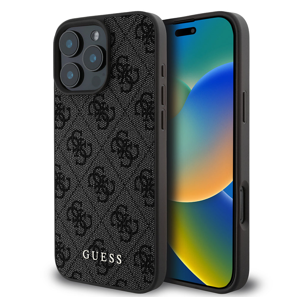 Ovitek za Apple iPhone 16 Pro Max, Guess, 4G Classic, črn