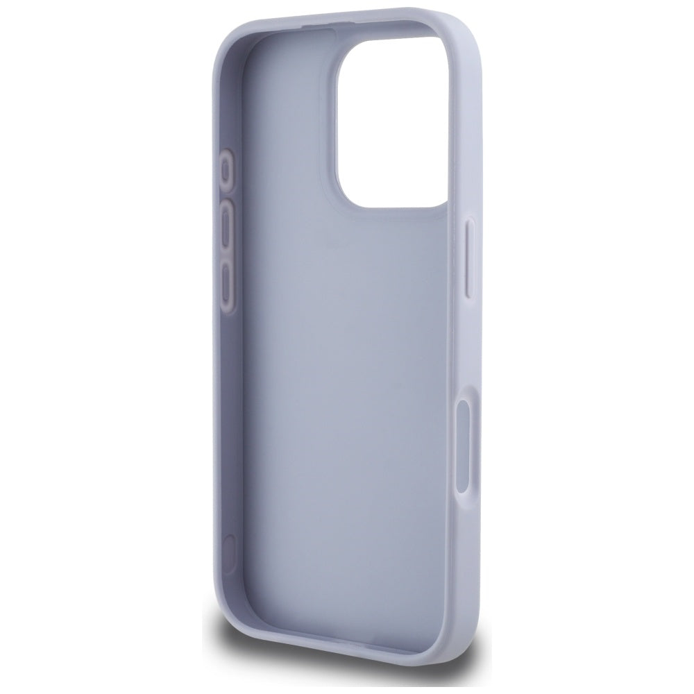 Ovitek za Apple iPhone 16 Pro Max, Guess, Hot Stamp 4G Pattern Triangle Logo, Svetlo vijolična.