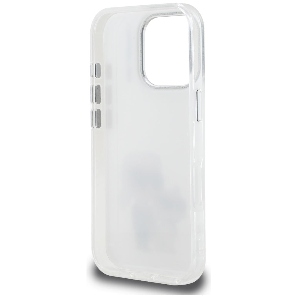 Ovitek za Apple iPhone 16 Pro Max, Karl Lagerfeld, IML Aquarelle Logo Karl & Choupette, Bela