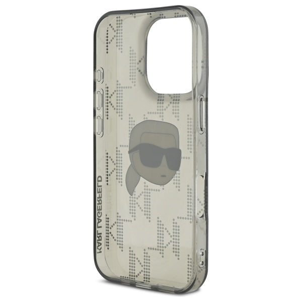 Ovitek za Apple iPhone 16 Pro Max, Karl Lagerfeld, IML Luxury Electroplated Karl's Head, črn