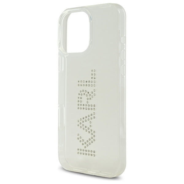 Ovitek za Apple iPhone 16 Pro Max, Karl Lagerfeld, IML Rhinestones Transparent Logo, Prozoren