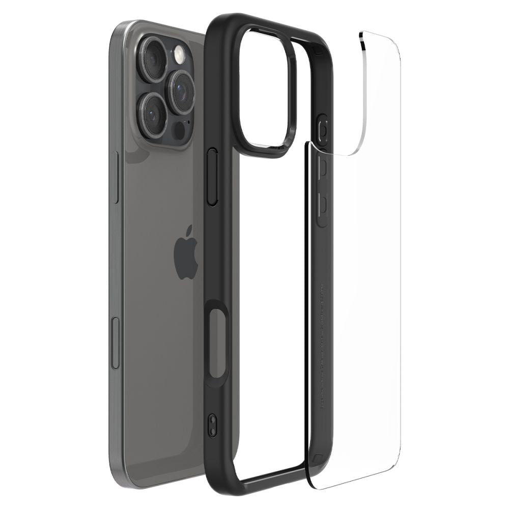 Ovitek za Apple iPhone 16 Pro Max, Spigen, Ultra Hybrid, Mat Črna ACS07996