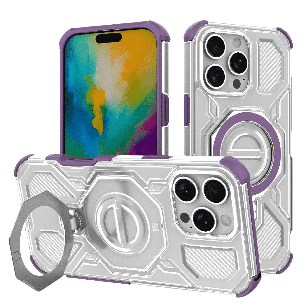 Ovitek za Apple iPhone 16 Pro Max, Techsuit, Carbon Shield Pro, Vijoličen