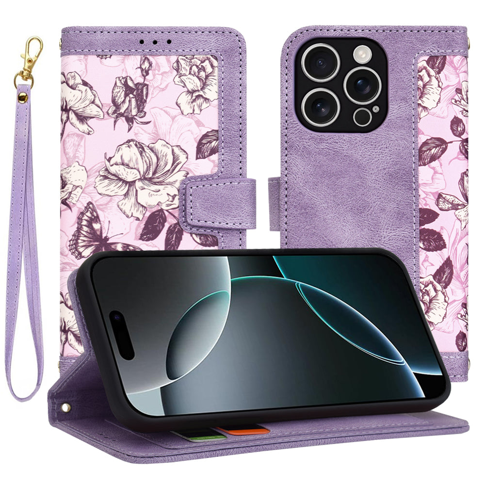 Ovitek za Apple iPhone 16 Pro, Techsuit, FlipCraft, Vijoličen