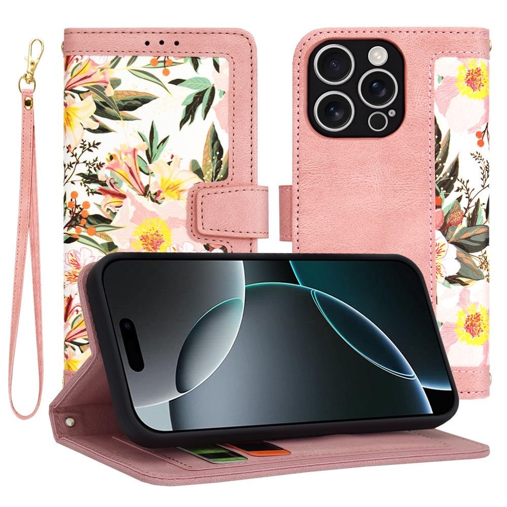 Ovitek za Apple iPhone 16 Pro, Techsuit, FlipCraft, roza