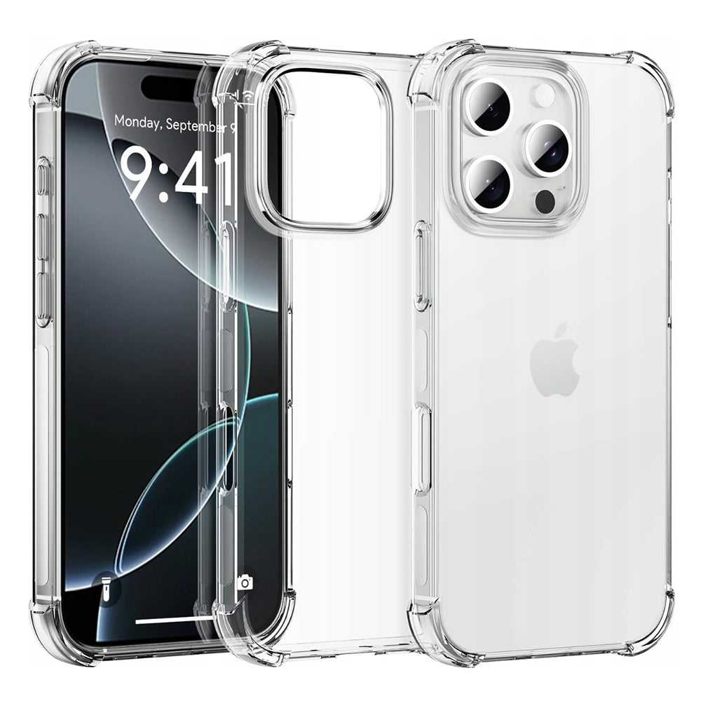 Ovitek za Apple iPhone 16 Pro, Techsuit, prozoren proti udarcem (velika odprtina za lečo), prozoren