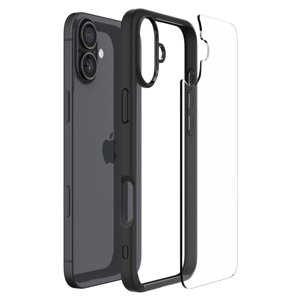 Ovitek za Apple iPhone 16, Spigen, Ultra Hybrid, Mat Črna ACS08201