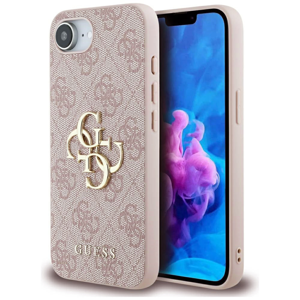 Ovitek za Apple iPhone 17e / 16e, Guess, 4G Big Logo, Roza