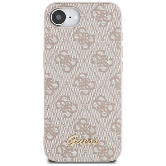 Ovitek za Apple iPhone 16e, Guess, 4G Script Logo, Roza