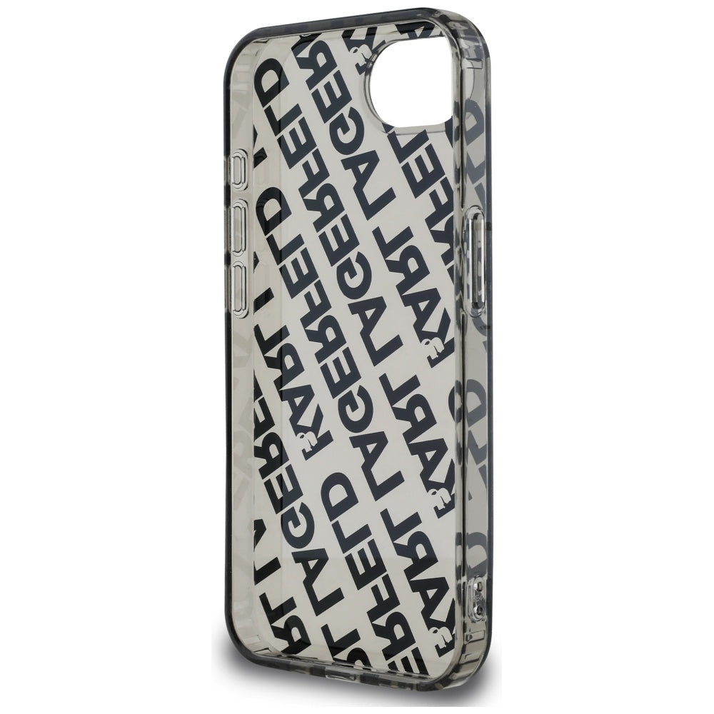 Ovitek za Apple iPhone 17e / 16e, Karl Lagerfeld, IML Luxury Silver Fullover Logo, Srebrn