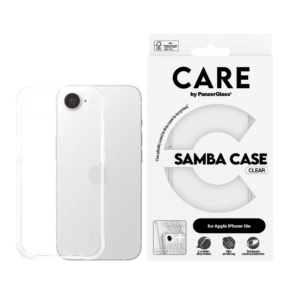 Ovitek za Apple iPhone 17e / 16e, PanzerGlass, Modno osveščen, Prozoren