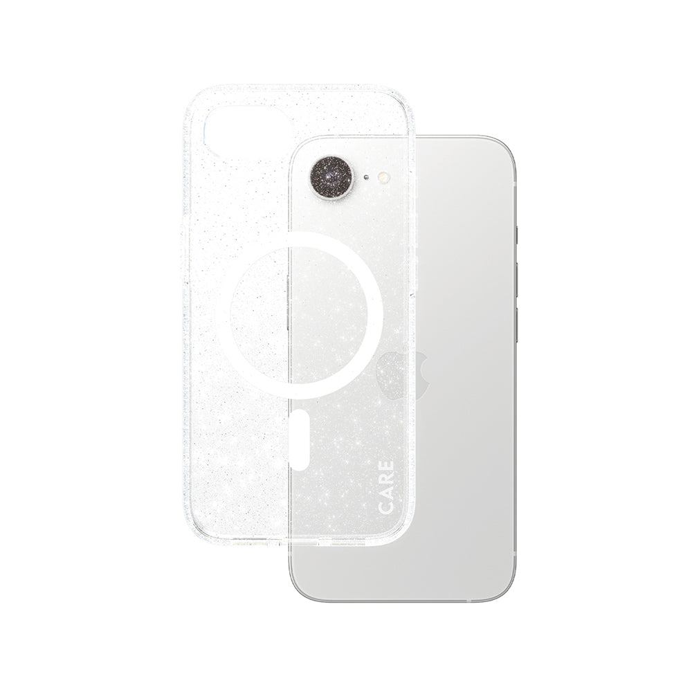 Ovitek za Apple iPhone 17e / 16e, PanzerGlass, Care Urban Combat Star Lit, Prosojna Bela